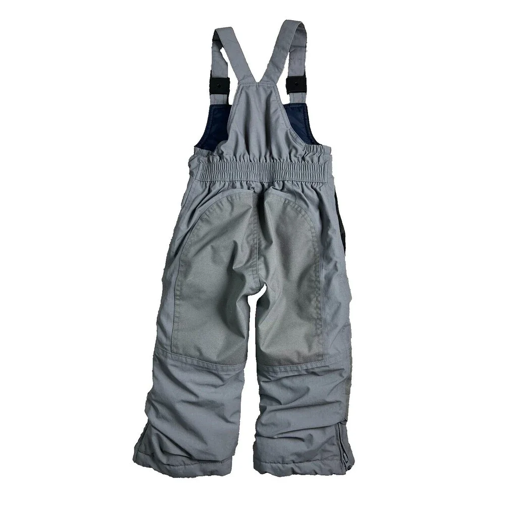 Lands' End Toddler Squall Gray Winter Ski Pants Snow Bibs Sled Overall  Size 2T